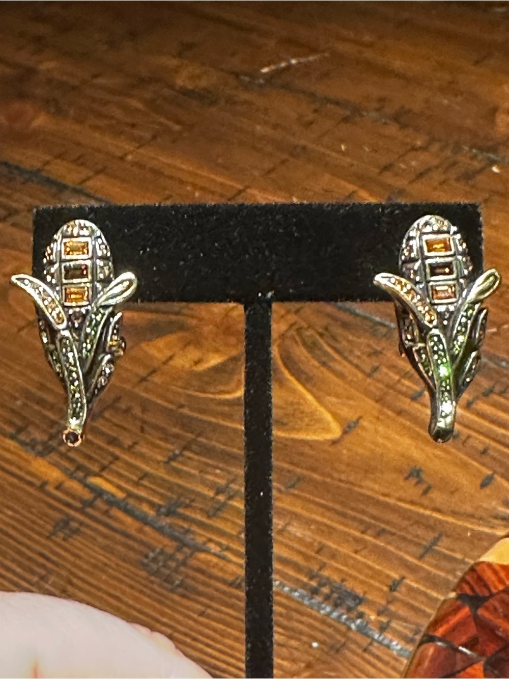 Heidi Daus Corn Omega Earrings
